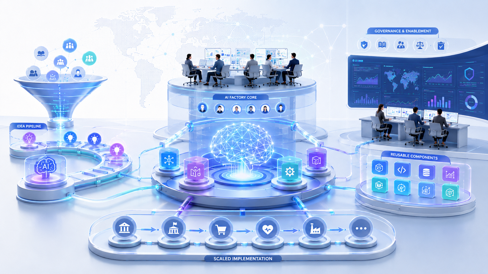 Designing an AI CoE and AI Factory for GCCs: From Pilots to Scalable Enterprise Value